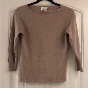 Milano Lightweight Scoopneck Sweater in Taupe